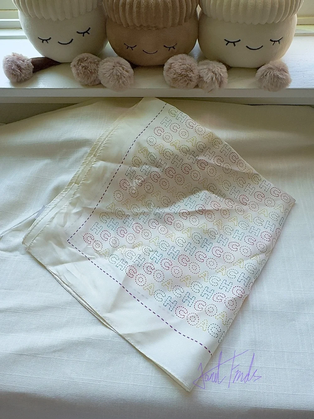 NWT 🌈 Coach Stitch Print Square Silk Bandana